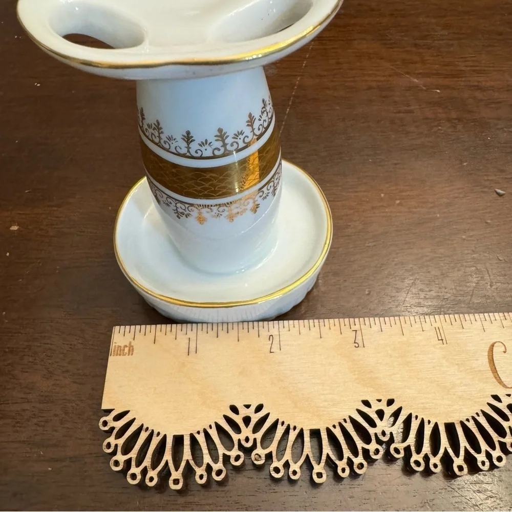 Porcelain Toothbrush Holder Regal Gold Andre Richard Made in Japan Vintage